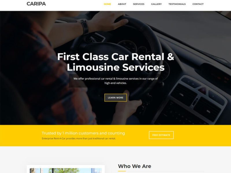 Caripa - Car Rental Website Template