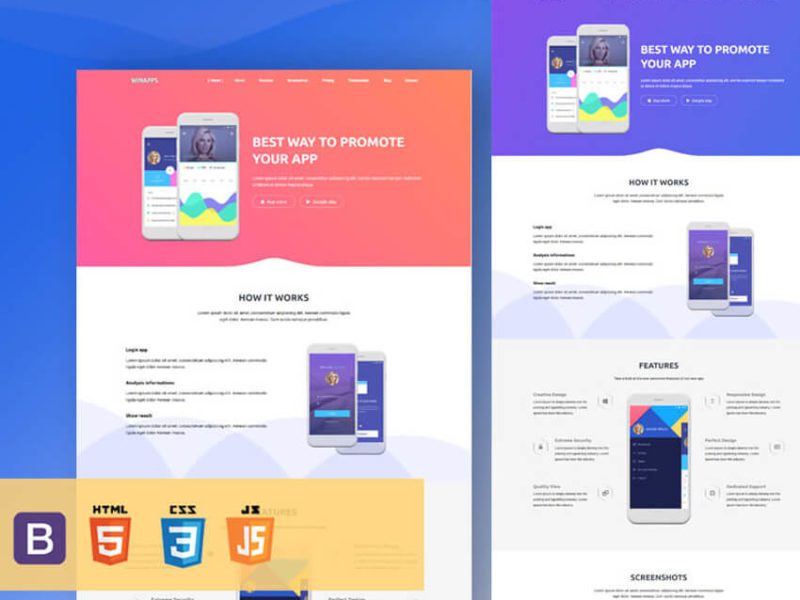 Winapps - App Landing Page HTML Template