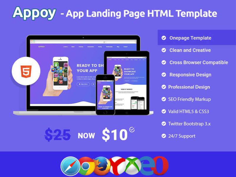 Appoy - App Landing Page Template