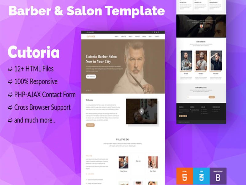 Cutoria - Barber & Salon Template