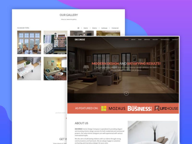 Decordiz - Interior Design Template