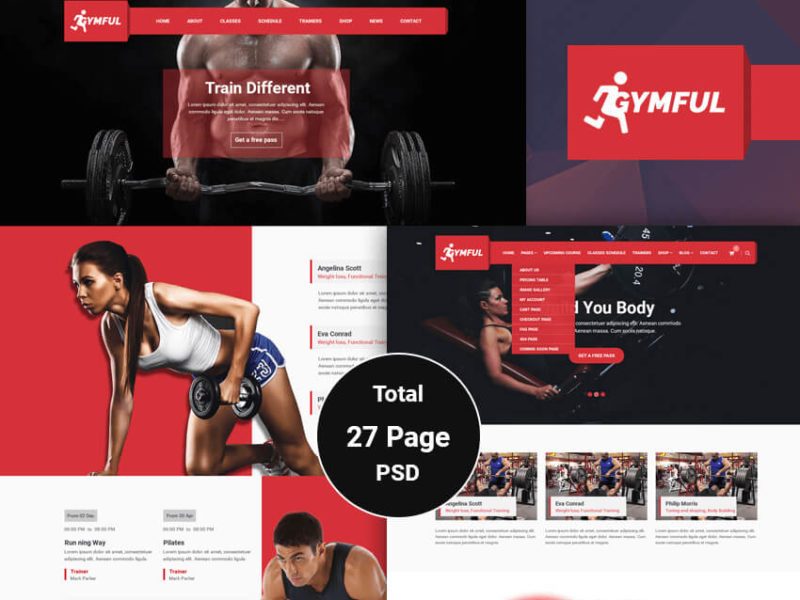 GYMFUL - Gym, Yoga & Fitness PSD Template