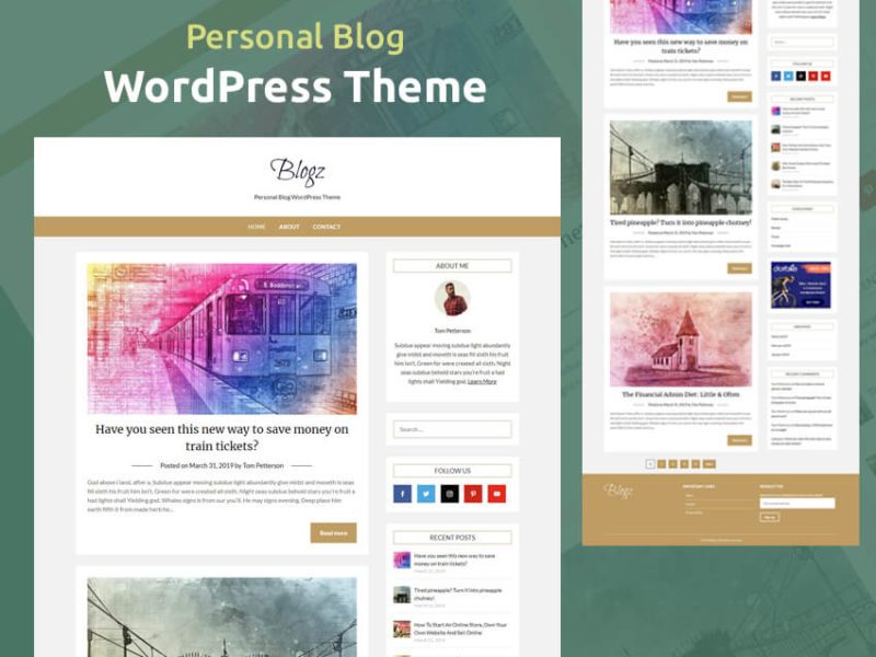 Blogz - Personal Blog WordPress Theme