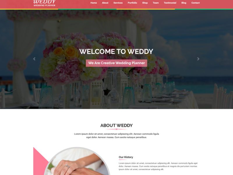 Weddy - Wedding Planner Website Template