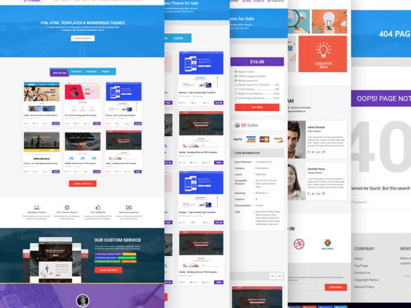 Z-Theme | Digital Store and Marketplace PSD Template